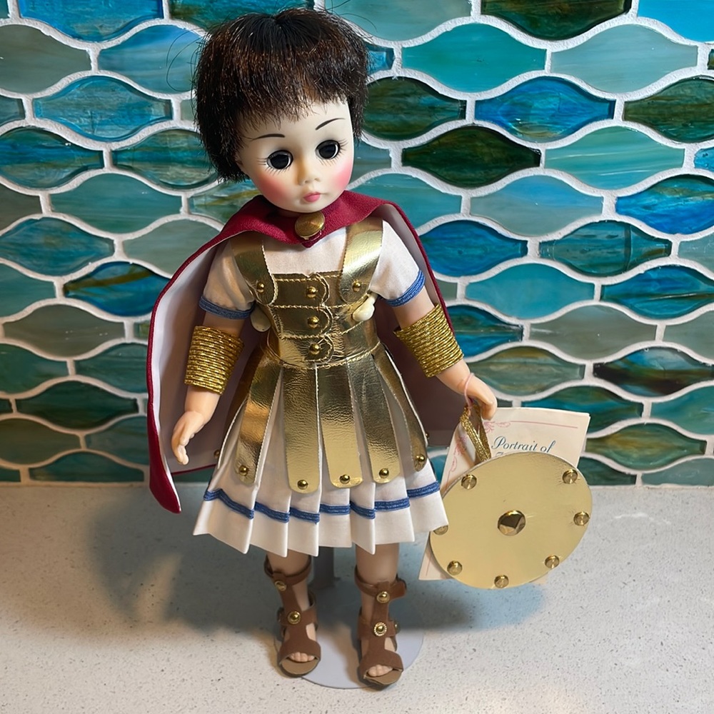 1976 Madame Alexander 12” Marc Antony on Stand 1310 Portrait of History series